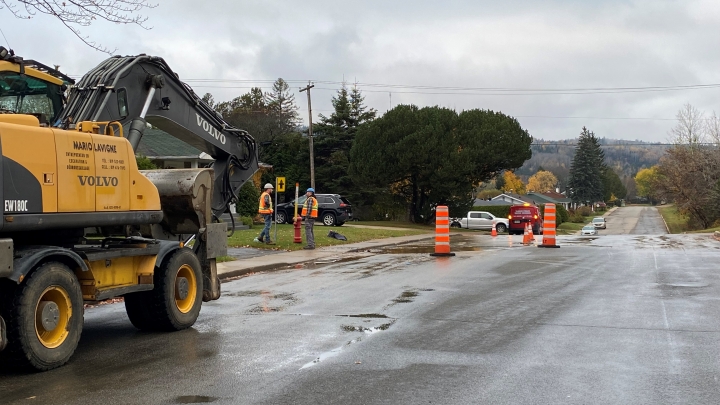 Bris d'aqueduc rue Beaumont