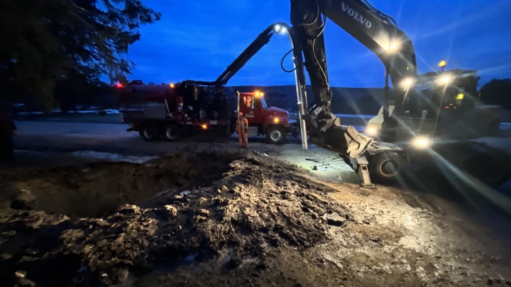 Fuite d'eau importante à La Croche