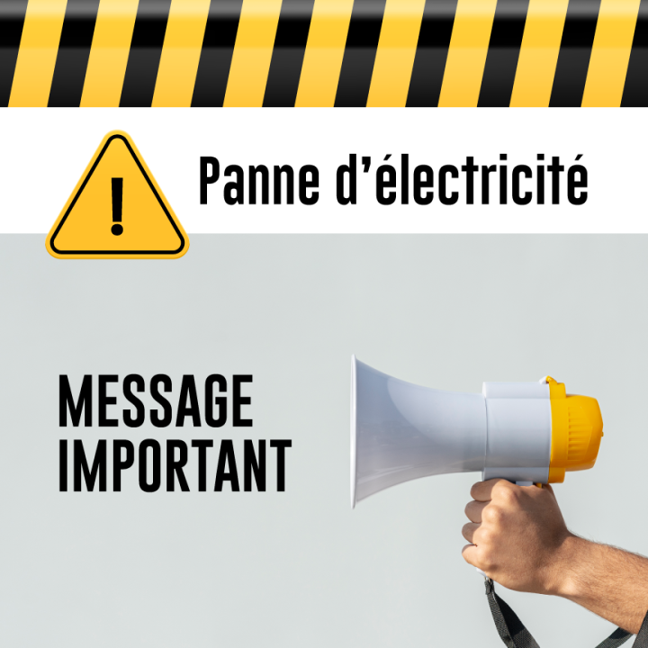Conseils de prévention en cas de panne d'électricité