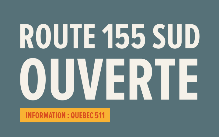 Accident sur la route 155: la route est ouverte