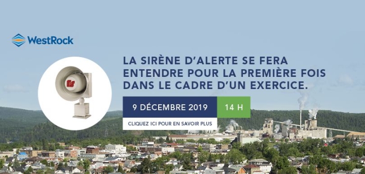 La sirène d'alerte se fera entendre pour la première fois dans le cadre d'un exercice